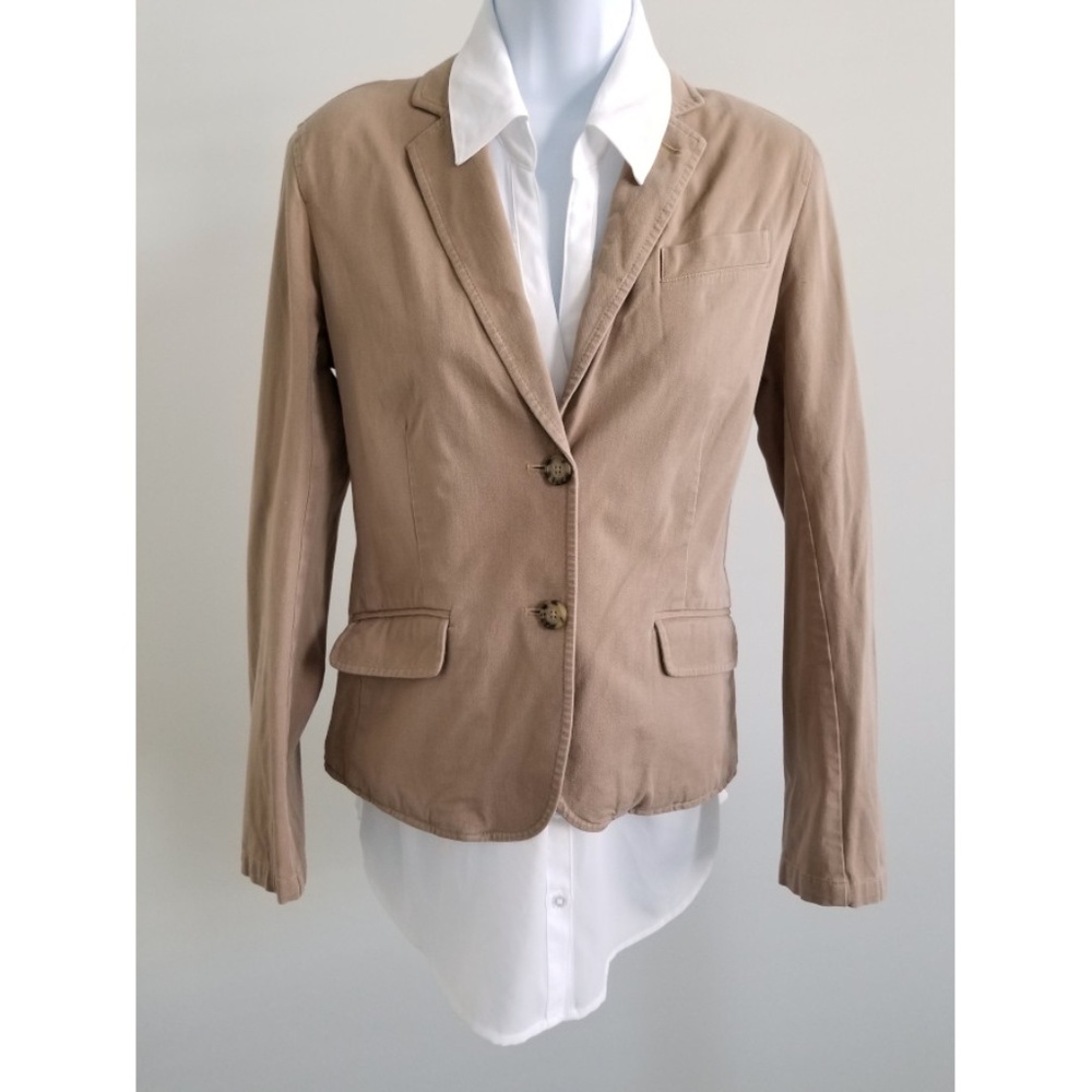 Lord & Taylor | Tan 2 Button Modern Blazer Size 6